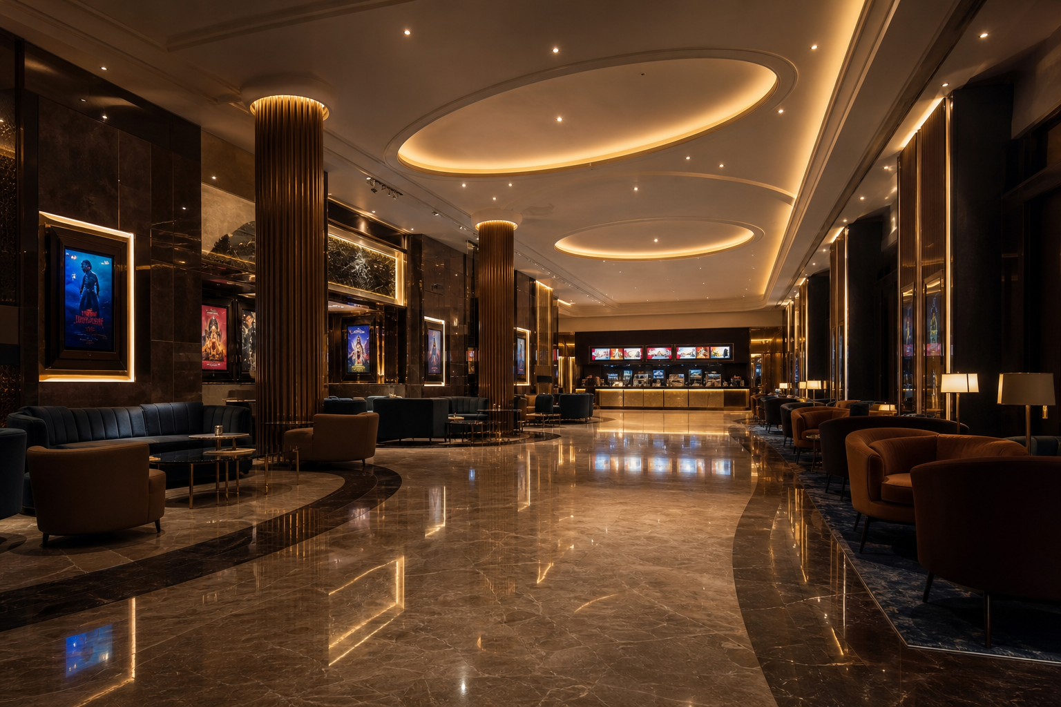 Luxury cinema lobby
